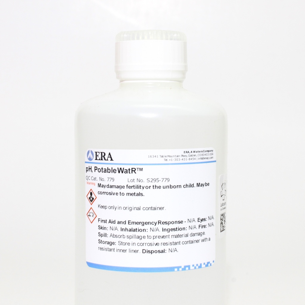 Agua de Suministro, para pH. Rango: 5-10 S.U. ERA (USA) 
