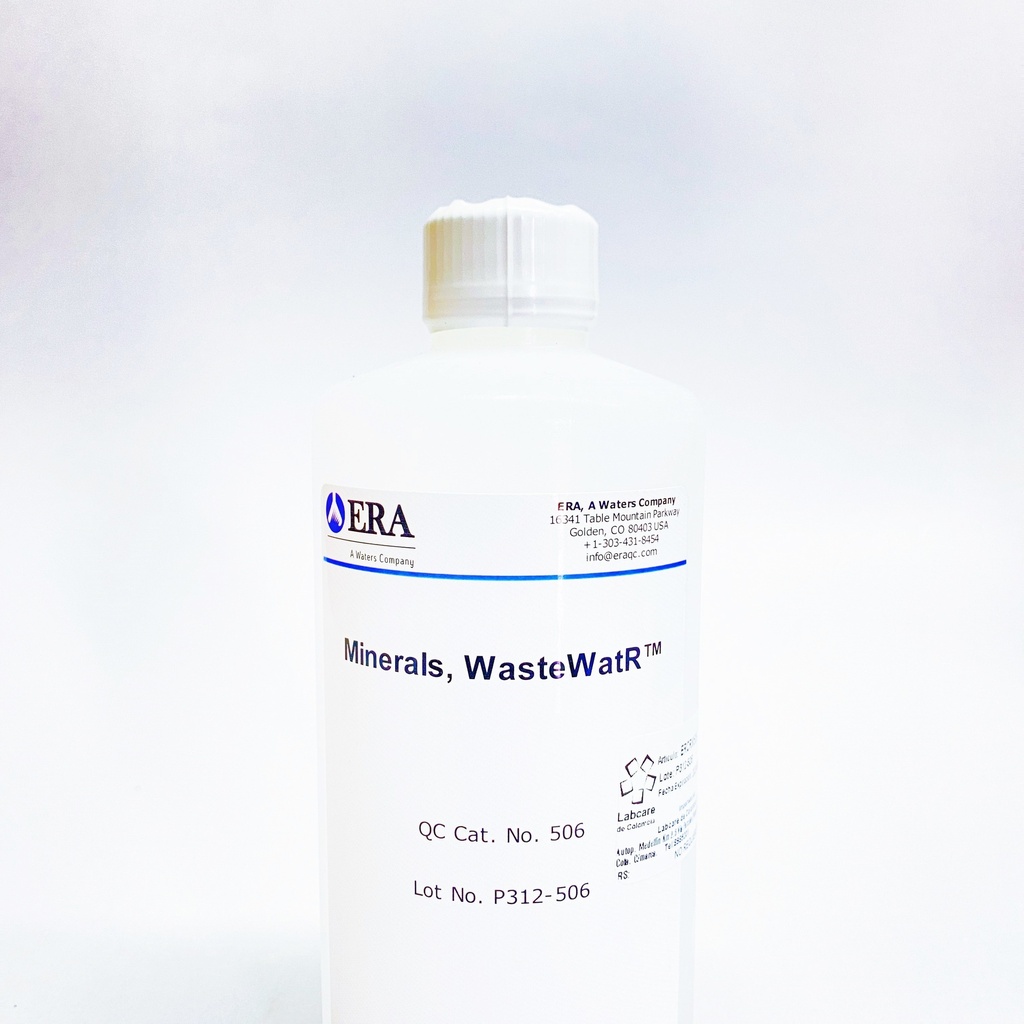 Agua Residual para Minerales. Rango de Medición: 0.4-800 mg/L Según Mensurado, Conductividad Al 25°C: 200-1200 µmhos/Cm. ERA (USA) 