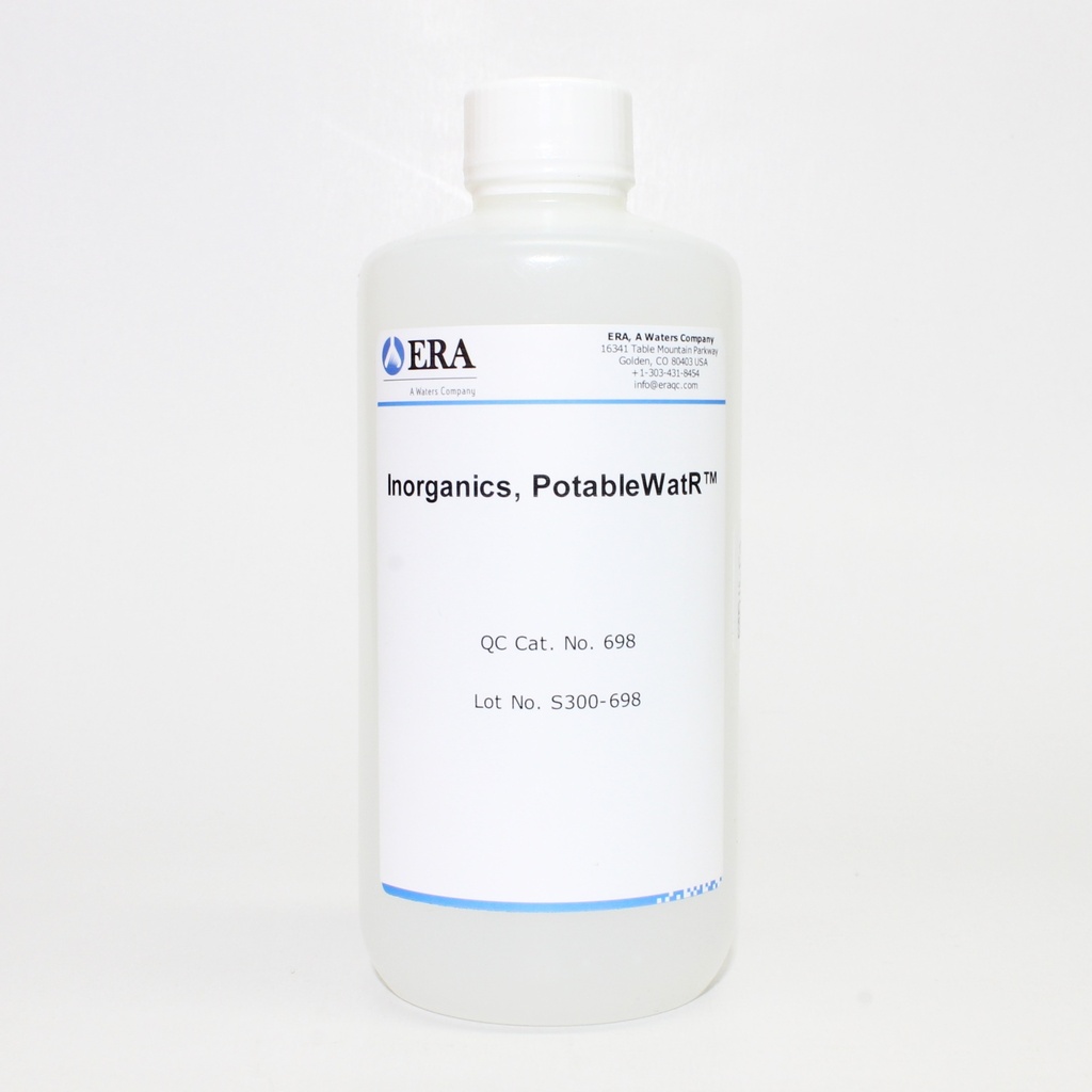 Material de Referencia Certificado (CRM) para Inorgánicos Agua de Suministro. ERA (USA)  