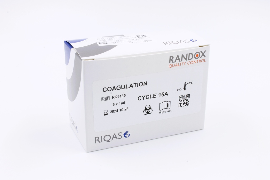 Control de Calidad Externo RIQAS Coagulacion. 17 Mensurandos. Rep. 30. Randox (UK).