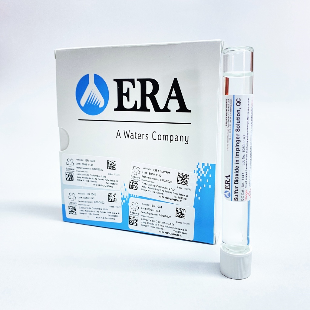 Control de Calidad Externo (Ensayo de Aptitud) Quik Response para Dióxido de azufre en solución de impinger, AE. ERA (USA).