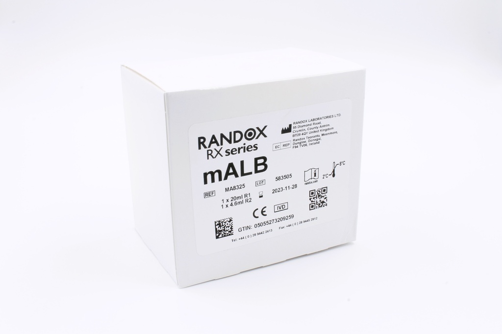 Reactivo para Microalbuminuria Rx Mónaco. Randox (UK).