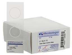 [MB SL01-10] Lámina QC Coloración de Gram (S. Aureus y E. Coli). Microbiologics (USA).