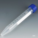 Tubo PP, Fondo Cónico 15 ml Estéril, Con Tapa Rosca Azul, Graduado. Globe Scientific (USA).