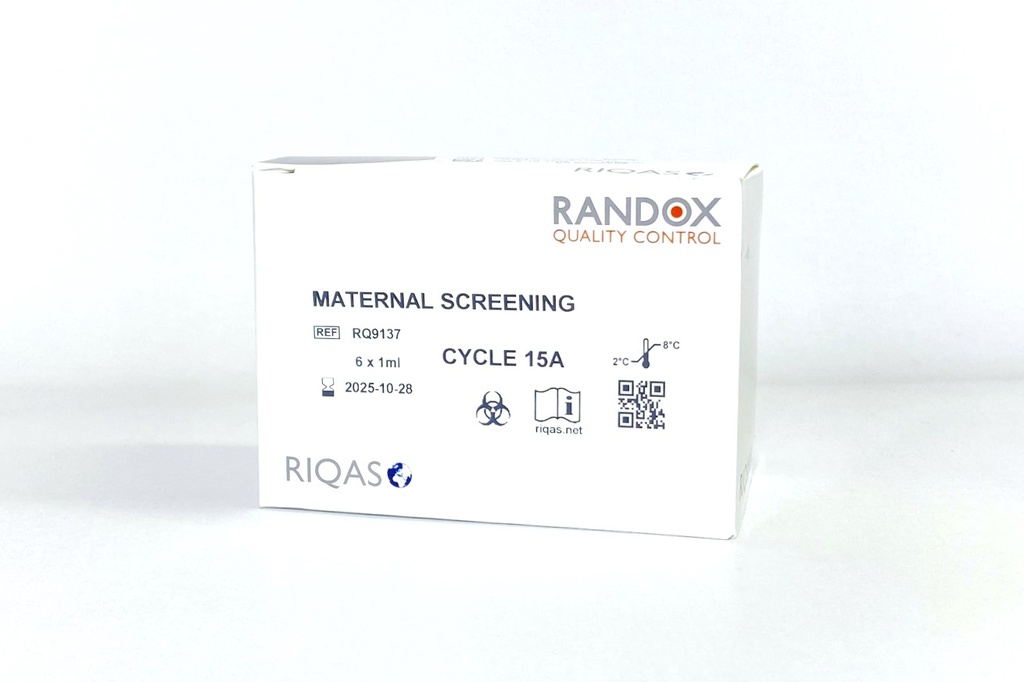 Control de Calidad Externo RIQAS Screening Maternal. Rep. 30. Randox (UK).