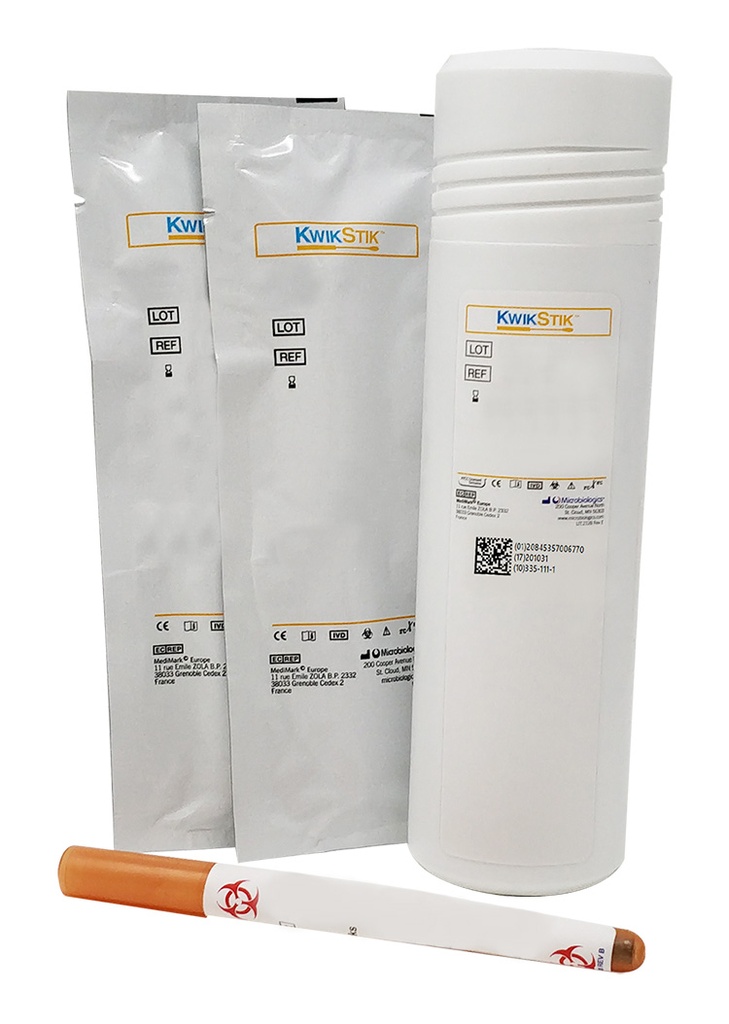 Vitek® 2; Gp (Gram +) Comprehensive Qc Set. Microbiologics (USA) Set de KWIK-STIK