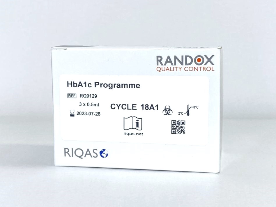 Control de Calidad Externo RIQAS HbA1c. Rep. 30. Randox (UK).