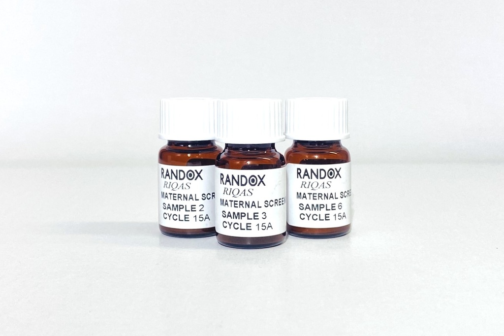Control de Calidad Externo RIQAS Screening Maternal. Rep. 30. Randox (UK).