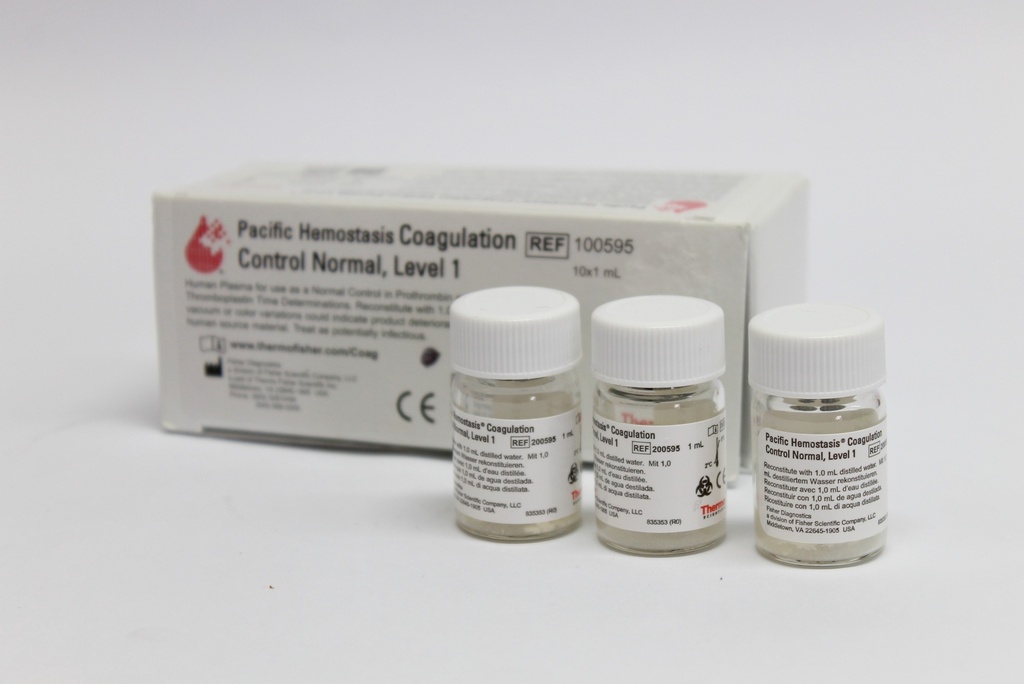 Control Coagulación Nivel 1. Pacific Hemostasis (USA)