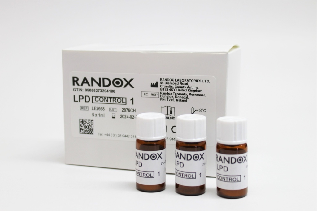 Control Lípidos Nivel 1. Randox (UK).