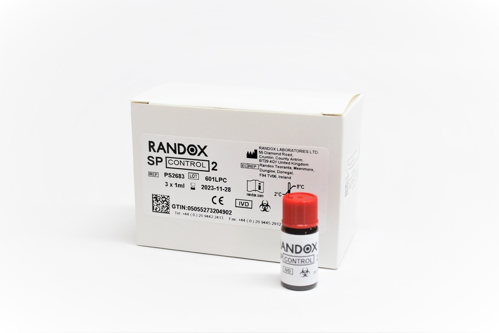 Control Proteinas Especificas Nivel 2 (Liquido) Randox (UK).