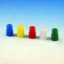 Tapon PP, Transparente para Tubos de 12 mm Globe Scientific (USA). Bolsa X 1000 Unidades