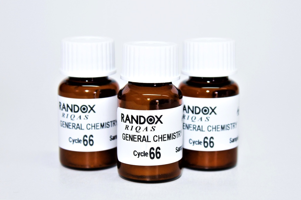 Control de Calidad Externo RIQAS Quimica Clinica. 10 Mensurandos. Rep. 15. Randox (UK).