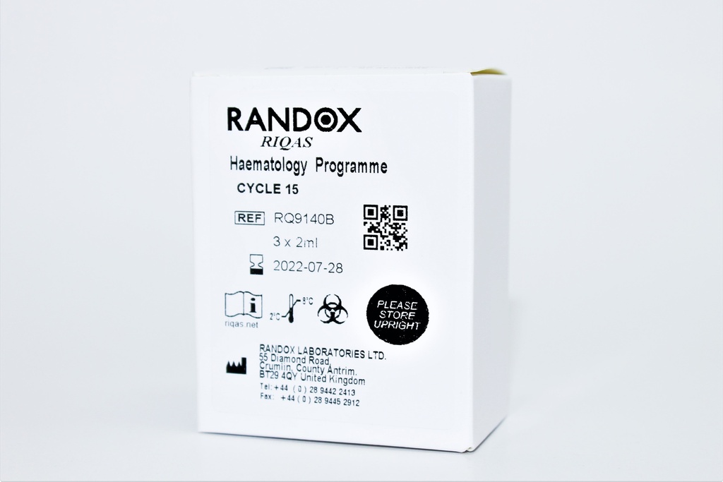 Control de Calidad Externo RIQAS Hematología. Rep. 30. Randox (UK).