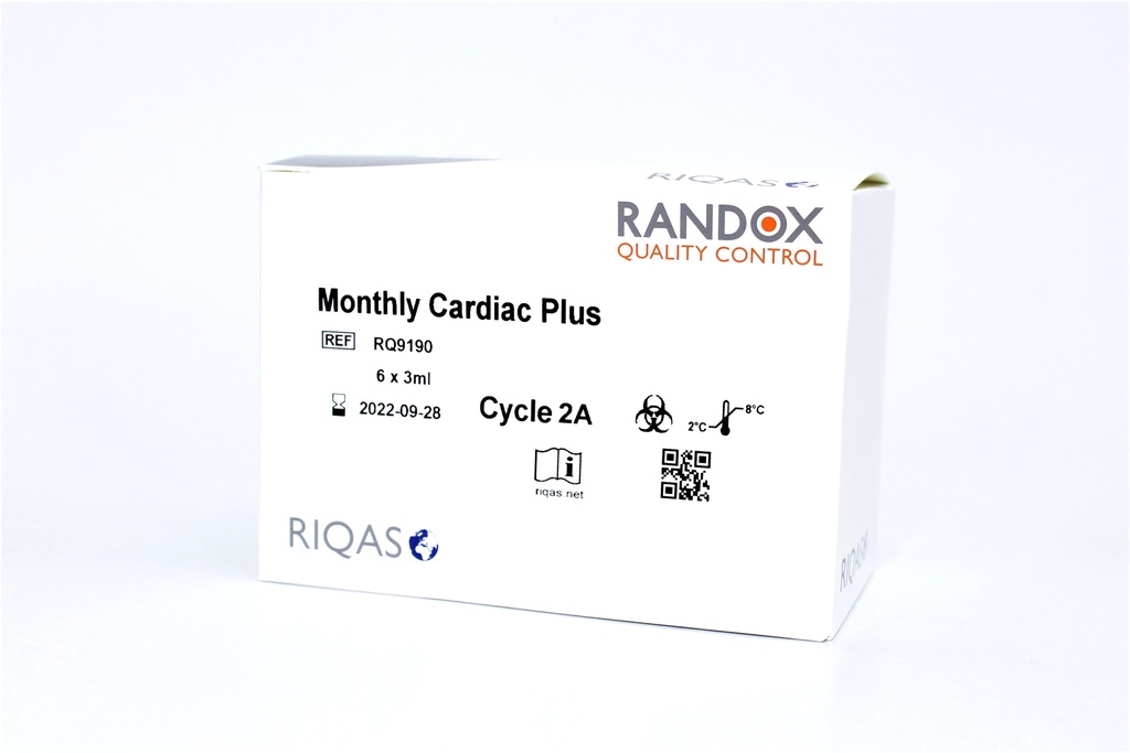 Control de Calidad Externo RIQAS Cardiaco Plus. Rep. 30. Randox (UK).