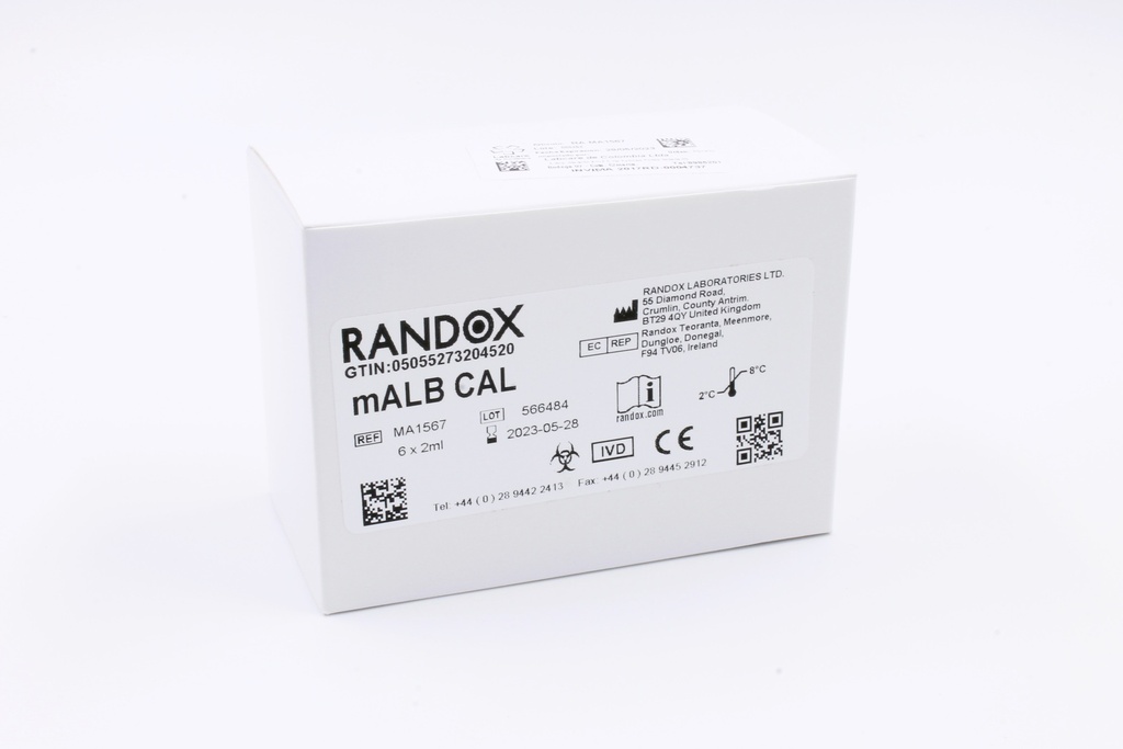 Calibrador Series para Microalbumina (Líquido). Randox (UK).
