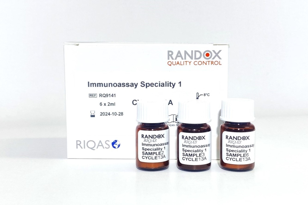 Control de Calidad Externo RIQAS Inmunoensayo Especialidad 1. Rep. 30. Randox (UK).