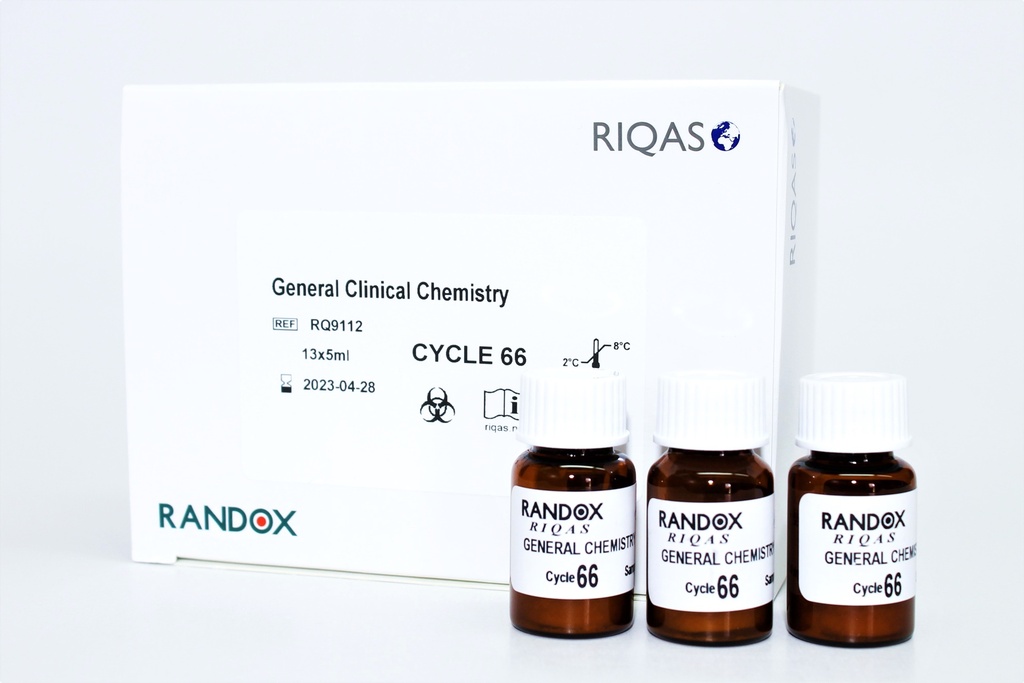 Control de Calidad Externo RIQAS Quimica Clinica. 56 Mensurandos. Rep. 15. Randox (UK).