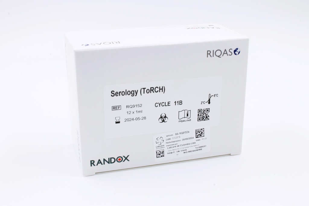 Control de Calidad Externo RIQAS Serología ToRCH. Rep. 30. Randox (UK).