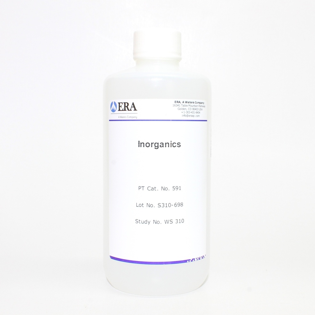 Ensayo de Aptitud (PT) para Determinación de Inorgánicos en Agua de Suministro. ERA (USA)