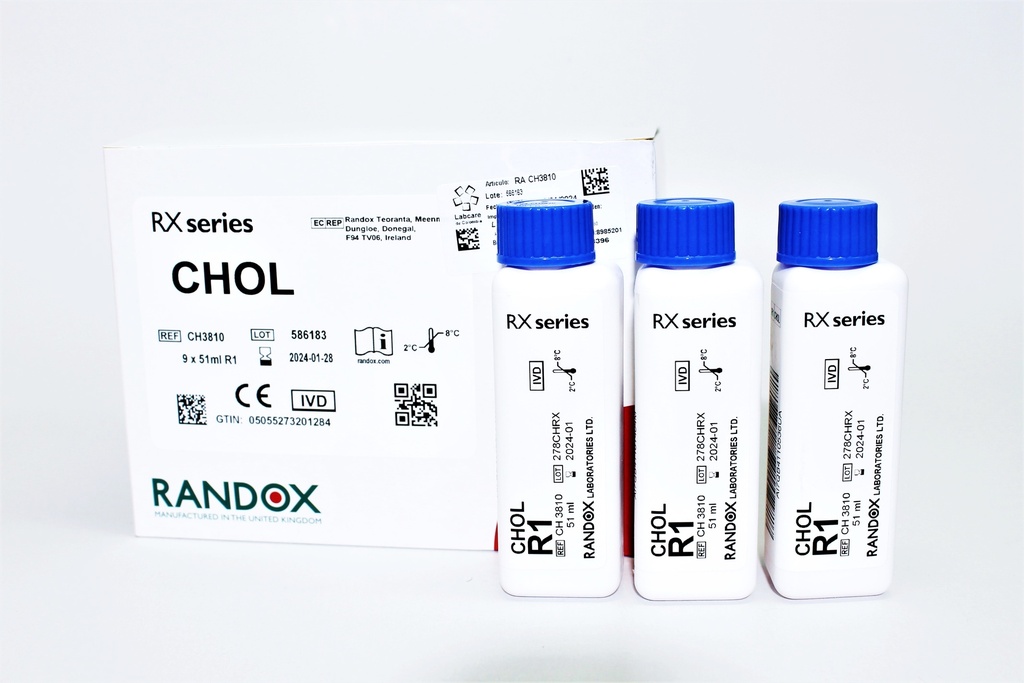 Reactivo para Colesterol Rx (Líquido) Randox (UK).