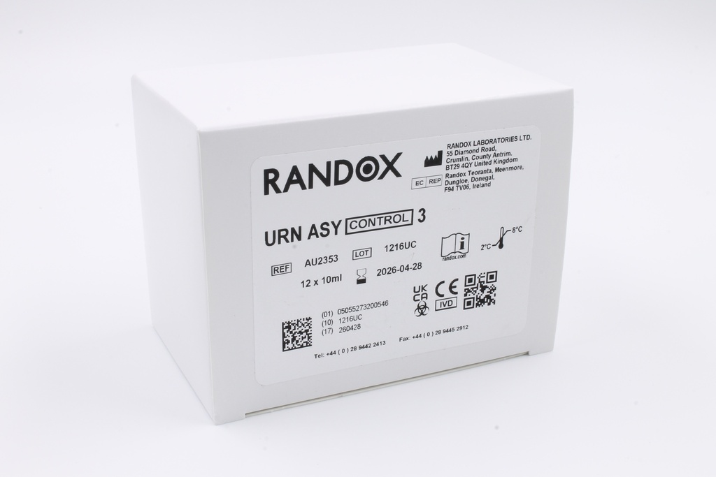 Control Ensayado Química en Orina Nivel 3 Randox (UK)