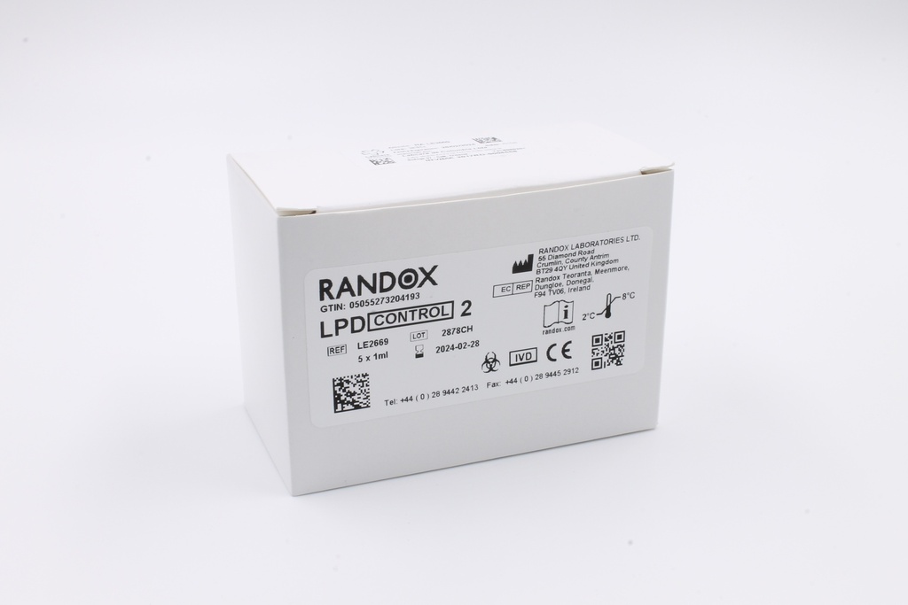 Control Lípidos Nivel 2 Randox (UK).