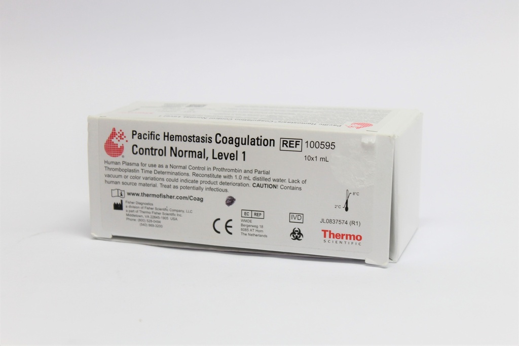 Control Coagulación Tercera Opinión Nivel 1. Pacific Hemostasis (USA)