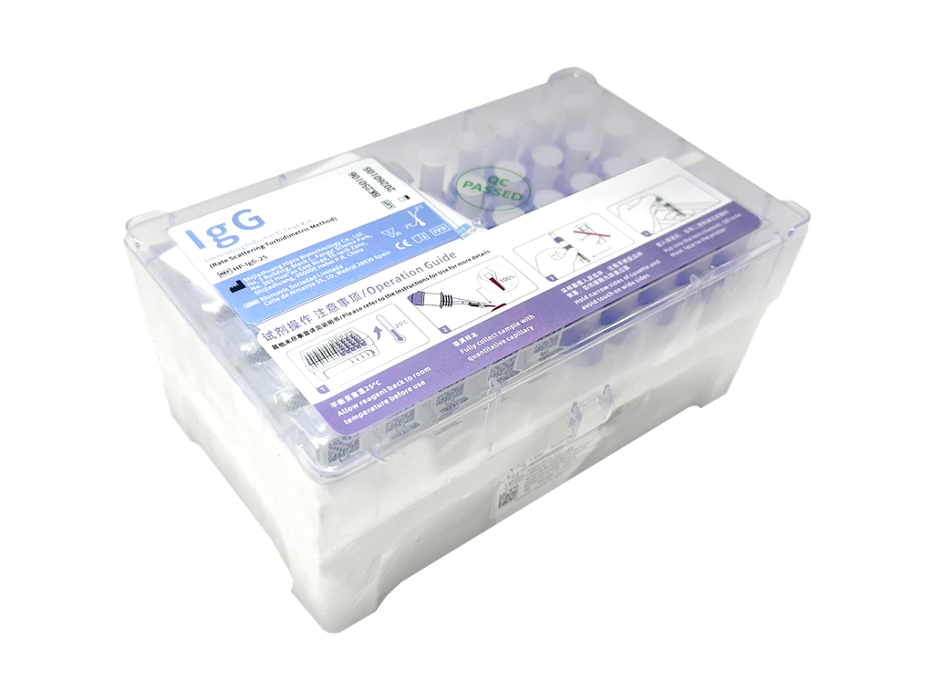Kit test Immunoglobulina G. Hipro Biotechnology.