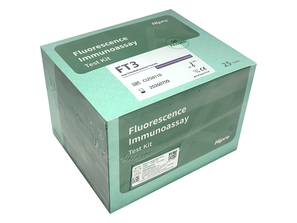Kit test Triyodotironina Libre, T3L (Método de detección por Inmunofluorescencia).  Hipro Biotechnology  