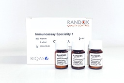 [RA RQ9141] Control de Calidad Externo RIQAS Inmunoensayo Especialidad 1. 10 Mensurandos. Rep. 30. Randox (UK).
