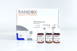 [RA RQ9126A] Control de Calidad Externo RIQAS Lípidos. 3 Mensurandos. Rep. 15. Randox (UK).