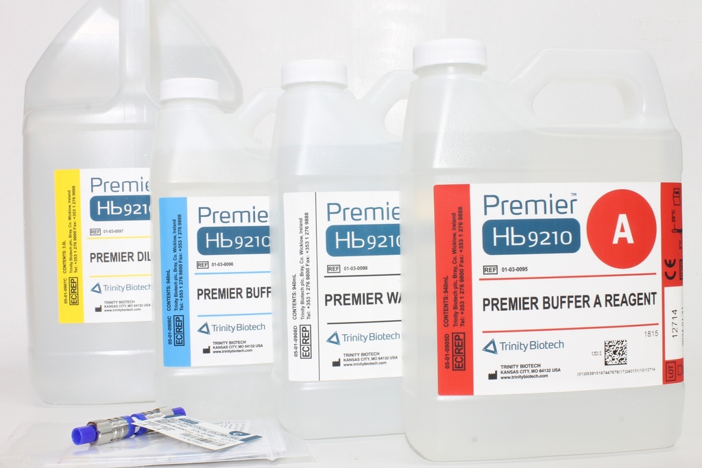 Kit Reactivos HbA1c Premier Hb9210. Incluye Buffer A, Buffer B ...
