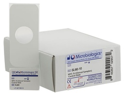[MB SL60-10] Lámina QC Blanco Calcoflúor/KOH (Candida albicans con Leucocitos). Microbiologics (USA).