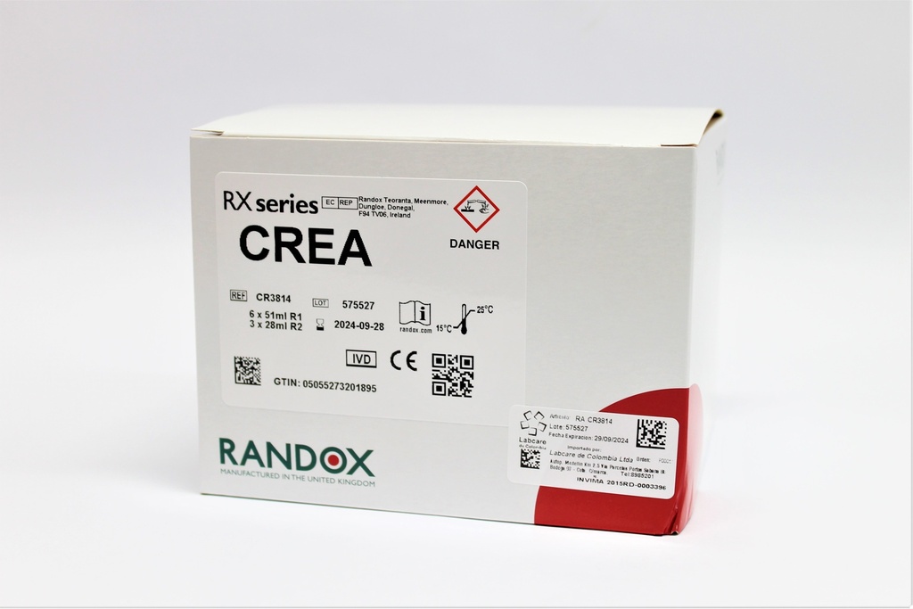Reactivo para Creatinina Rx (Jaffe Líquido) Randox (UK). | Labcare de ...