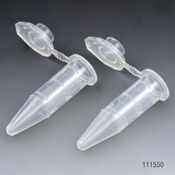 [GB 111550] Tubo PP de Microcentrifuga (Eppendorf) 0,6 ml Graduado. Con Tapa Adjunta. Globe ScientifIc (USA).