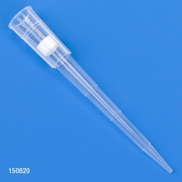 [GB 150820] Punta para Pipeta Con Filtro 1-200 ul, Estéril, Certificada, Universal, 54 mm. Graduada, Color Natural. Globe Scientific (USA).