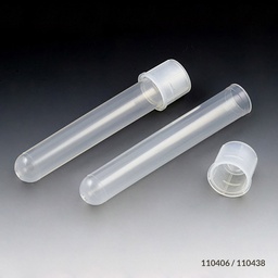 [GB 110438] Tubo PP para Cultivo 12*75 mm, 5.0 ml . Estéril. Tapa Posición Dual. Globe Scientific (USA).