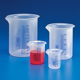 [GB 601825] Beaker, PP, Printed Graduations, 500 mL. Globe Scientific (USA).
