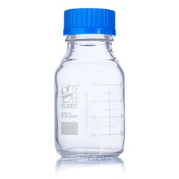[GB 8100250] Botella para medios en vidrio. Globe Scientific (USA) 