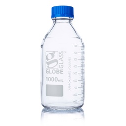 [GB 8101000] Botella para medios en vidrio 1000ml. Globe Scientific. (USA)  